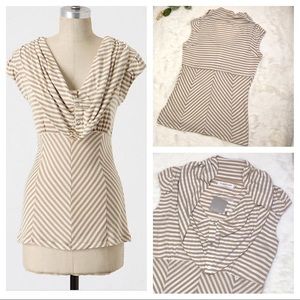 ANTHROPOLOGIE Pilcro Barometer Cap Sleeve Top